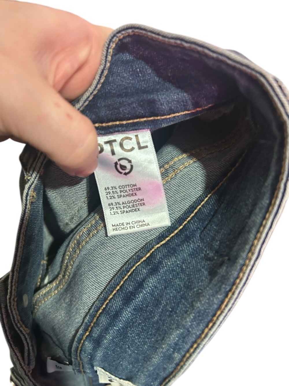 PTCL Ethika Flare Jeans Double Button Mid Rise Stretch Denim Size 31 - Picture 4 of 4